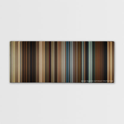 The Hunt color palette canvas print: thousands of thin vertical stripes of color