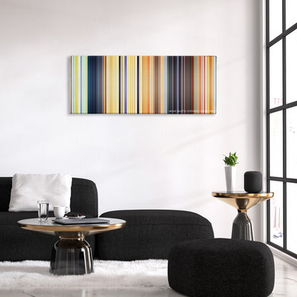 Spirit: Stallion of the Cimarron color palette canvas above a black sofa with a gold-topped table