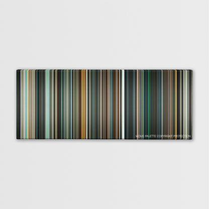 Batman v Superman: Dawn of Justice color palette canvas print: thousands of thin vertical stripes of color