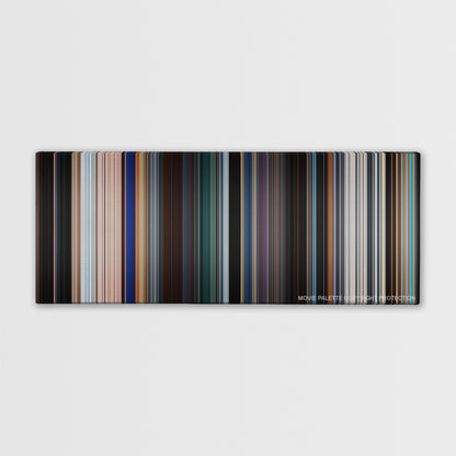 Black Panther color palette canvas print: thousands of thin vertical stripes of color
