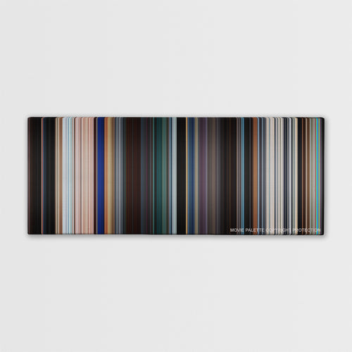 Black Panther color palette canvas print: thousands of thin vertical stripes of color