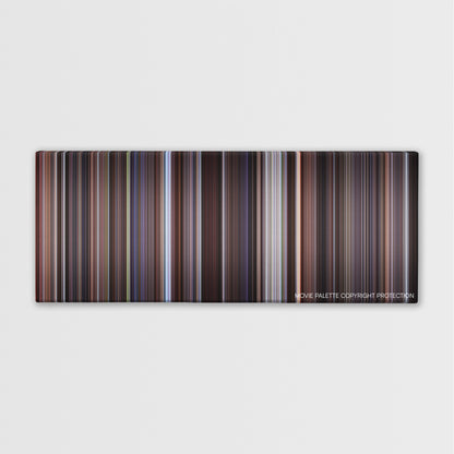 The Thomas Crown Affair color palette canvas print: thousands of thin vertical stripes of color