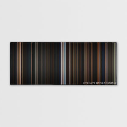 The Count of Monte Cristo color palette canvas print: thousands of thin vertical stripes of color