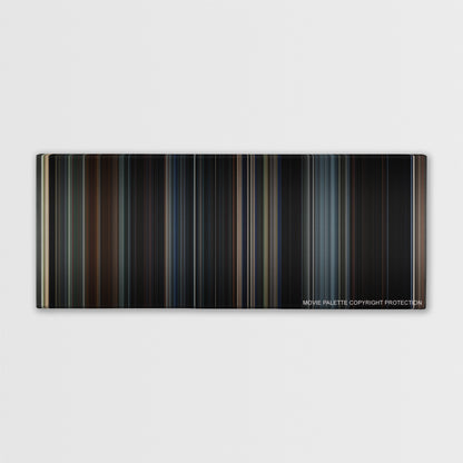 Godzilla color palette canvas print: thousands of thin vertical stripes of color