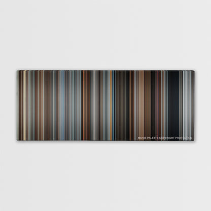 Winter's Bone color palette canvas print: thousands of thin vertical stripes of color