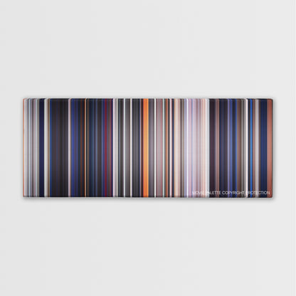 The Outsiders color palette canvas print: thousands of thin vertical stripes of color
