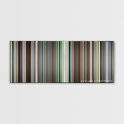 The Other Woman color palette canvas print: thousands of thin vertical stripes of color