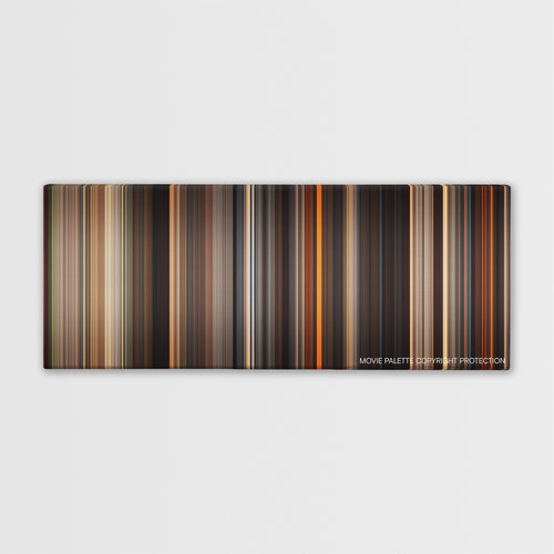 The Ten Commandments color palette canvas print: thousands of thin vertical stripes of color