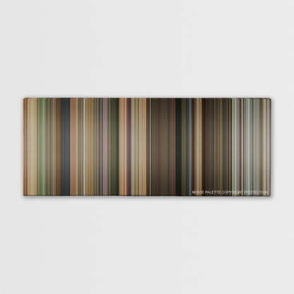 Hairspray color palette canvas print: thousands of thin vertical stripes of color