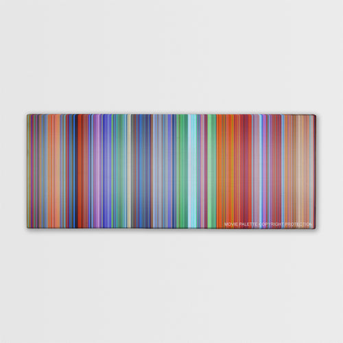 The Lego Batman Movie color palette canvas print: thousands of thin vertical stripes of color