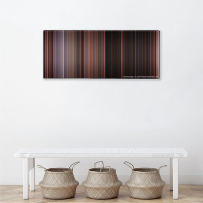 Home Alone 2: Lost in New York color palette canvas above a white bench with three woven baskets