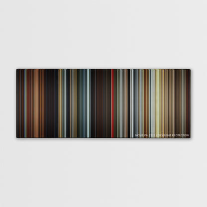 Jack the Giant Slayer color palette canvas print: thousands of thin vertical stripes of color