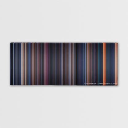 The Terminator color palette canvas print: thousands of thin vertical stripes of color