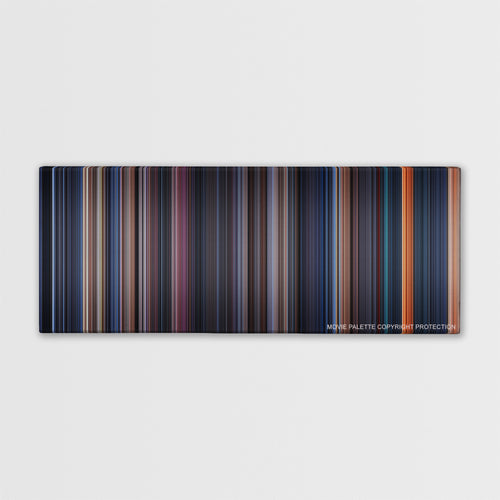 The Terminator color palette canvas print: thousands of thin vertical stripes of color