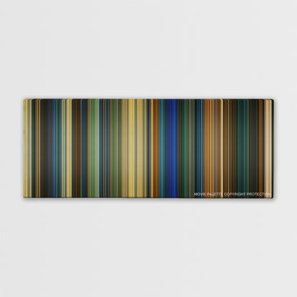 Bad Boys for Life color palette canvas print: thousands of thin vertical stripes of color