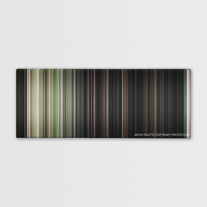 Friday the 13th color palette canvas print: thousands of thin vertical stripes of color