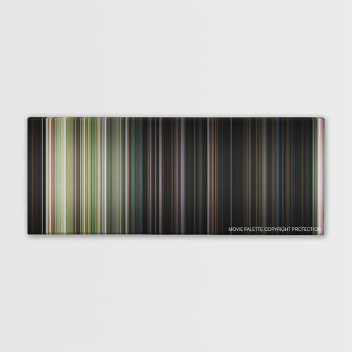 Friday the 13th color palette canvas print: thousands of thin vertical stripes of color