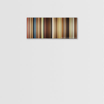 A River Runs Through It movie barcode canvas print, the whole film as stripes of color
