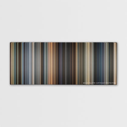 Now You See Me color palette canvas print: thousands of thin vertical stripes of color