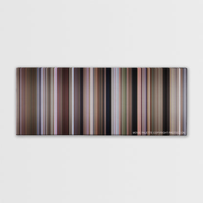 Dr. No color palette canvas print: thousands of thin vertical stripes of color