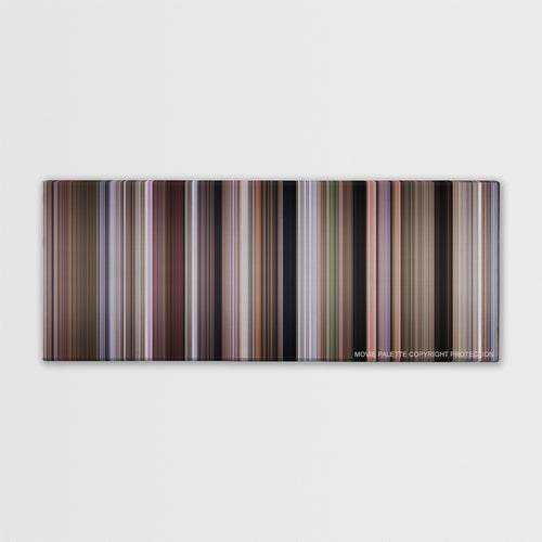 Dr. No color palette canvas print: thousands of thin vertical stripes of color