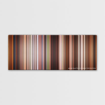 Kate & Leopold color palette canvas print: thousands of thin vertical stripes of color
