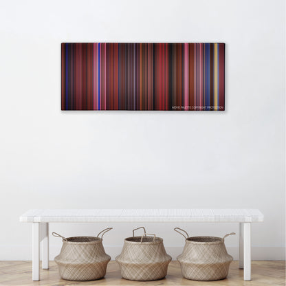 The Great Mouse Detective color palette canvas above a white bench with three woven baskets