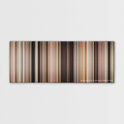 Fried Green Tomatoes color palette canvas print: thousands of thin vertical stripes of color