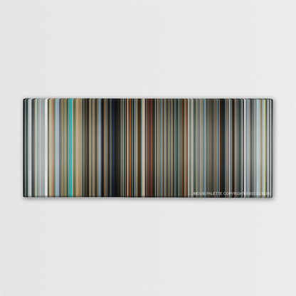 Mr. Nobody color palette canvas print: thousands of thin vertical stripes of color