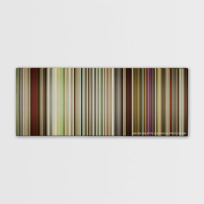 Logan Lucky color palette canvas print: thousands of thin vertical stripes of color