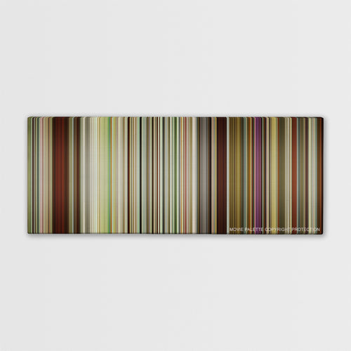 Logan Lucky color palette canvas print: thousands of thin vertical stripes of color