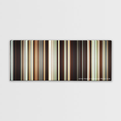 Portrait of a Lady on Fire color palette canvas print: thousands of thin vertical stripes of color
