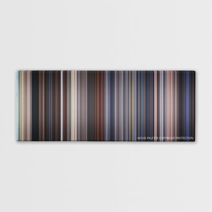 Flight of the Navigator color palette canvas print: thousands of thin vertical stripes of color