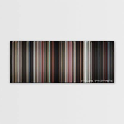 Lethal Weapon color palette canvas print: thousands of thin vertical stripes of color