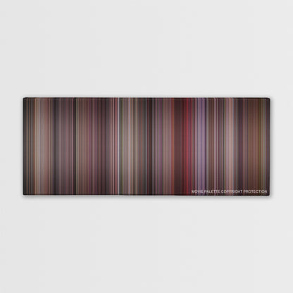 Breakfast at Tiffany's color palette canvas print: thousands of thin vertical stripes of color