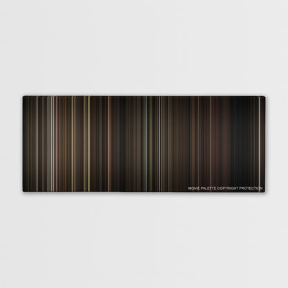 What We Do in the Shadows color palette canvas print: thousands of thin vertical stripes of color