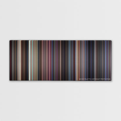 Boogie Nights color palette canvas print: thousands of thin vertical stripes of color