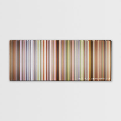 A Room with a View color palette canvas print: thousands of thin vertical stripes of color