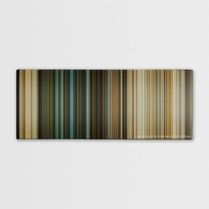 The Last Stand color palette canvas print: thousands of thin vertical stripes of color
