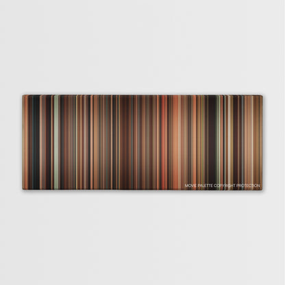 Eat Pray Love color palette canvas print: thousands of thin vertical stripes of color