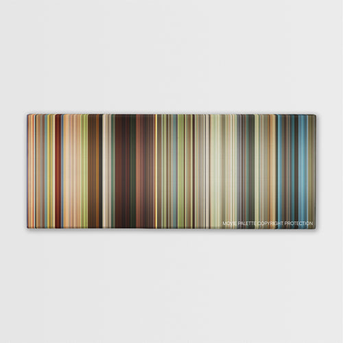 Mr. Right color palette canvas print: thousands of thin vertical stripes of color