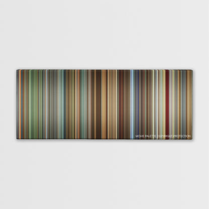 The Science of Sleep color palette canvas print: thousands of thin vertical stripes of color