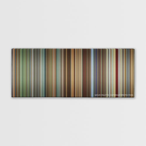 The Science of Sleep color palette canvas print: thousands of thin vertical stripes of color
