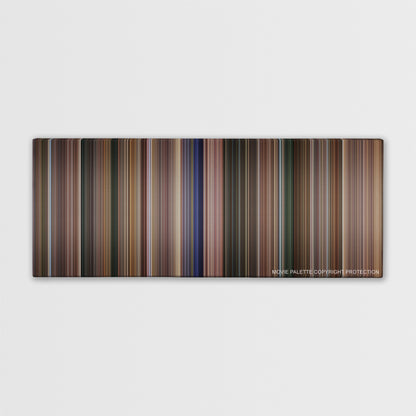 Coach Carter color palette canvas print: thousands of thin vertical stripes of color