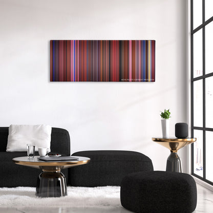 The Great Mouse Detective color palette canvas above a black sofa with a gold-topped table