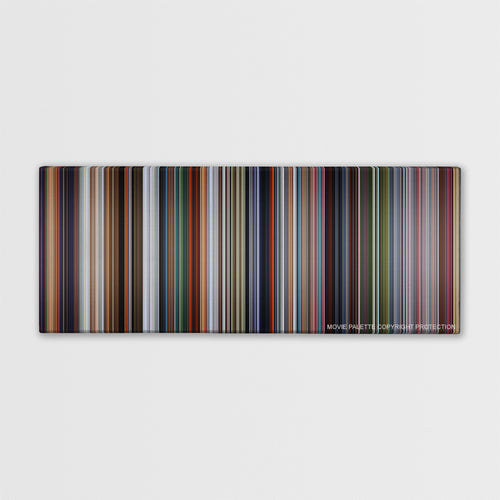 The Incredibles color palette canvas print: thousands of thin vertical stripes of color