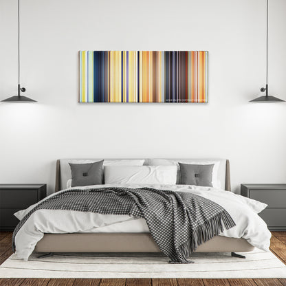 Spirit: Stallion of the Cimarron color palette canvas above a bed, between two black pendant lamps