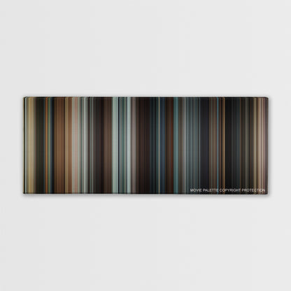 Taken color palette canvas print: thousands of thin vertical stripes of color