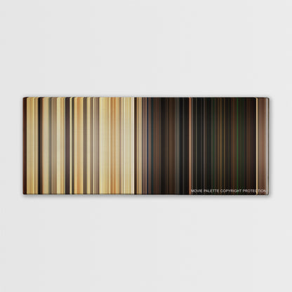 Green Zone color palette canvas print: thousands of thin vertical stripes of color
