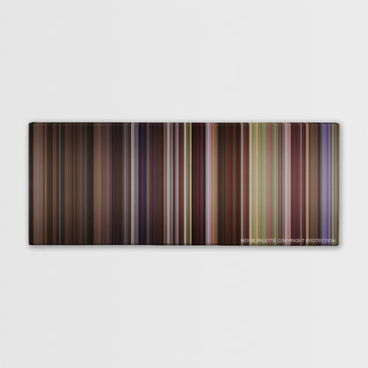 P.S. I Love You color palette canvas print: thousands of thin vertical stripes of color